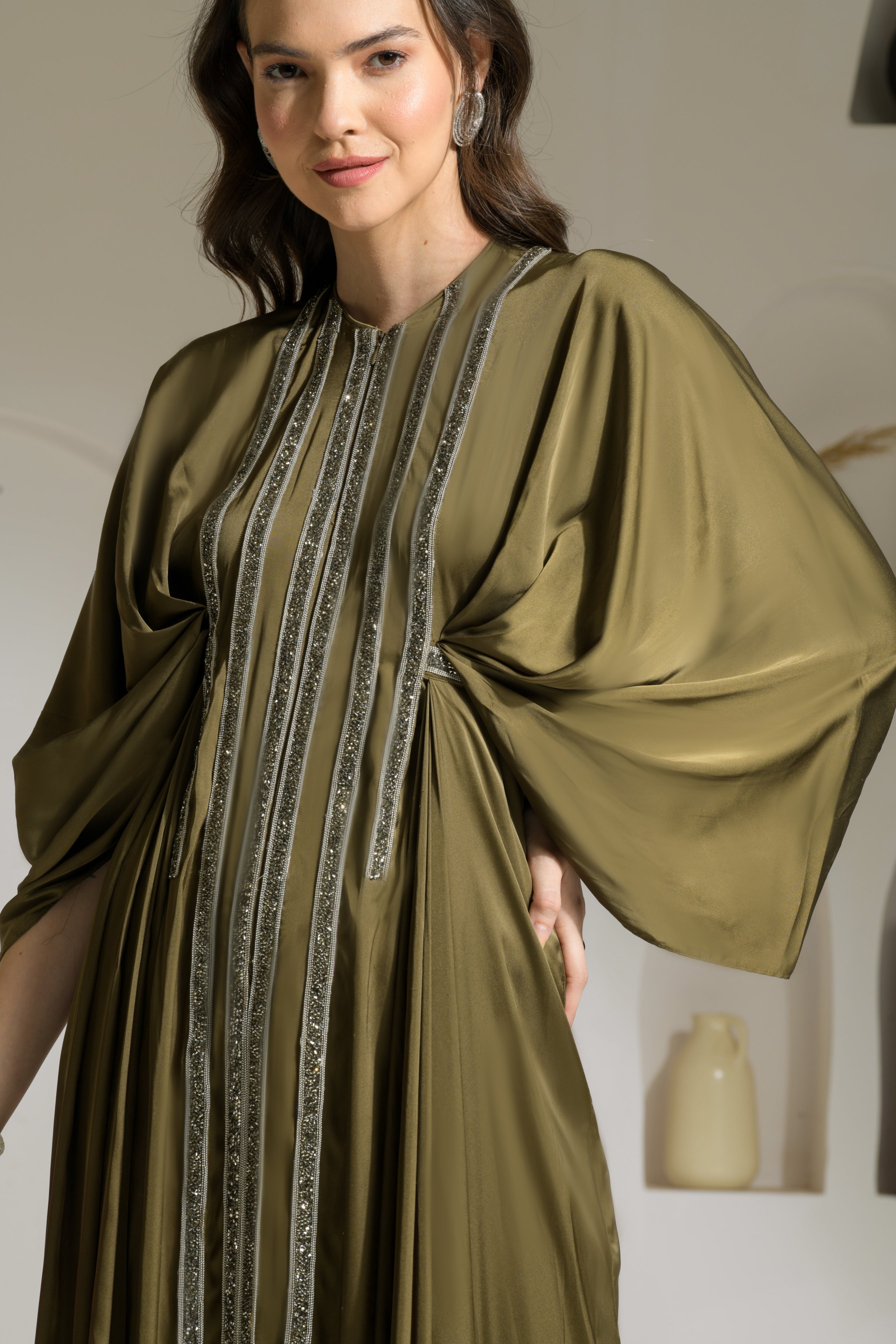 Floor 2024 length kaftan