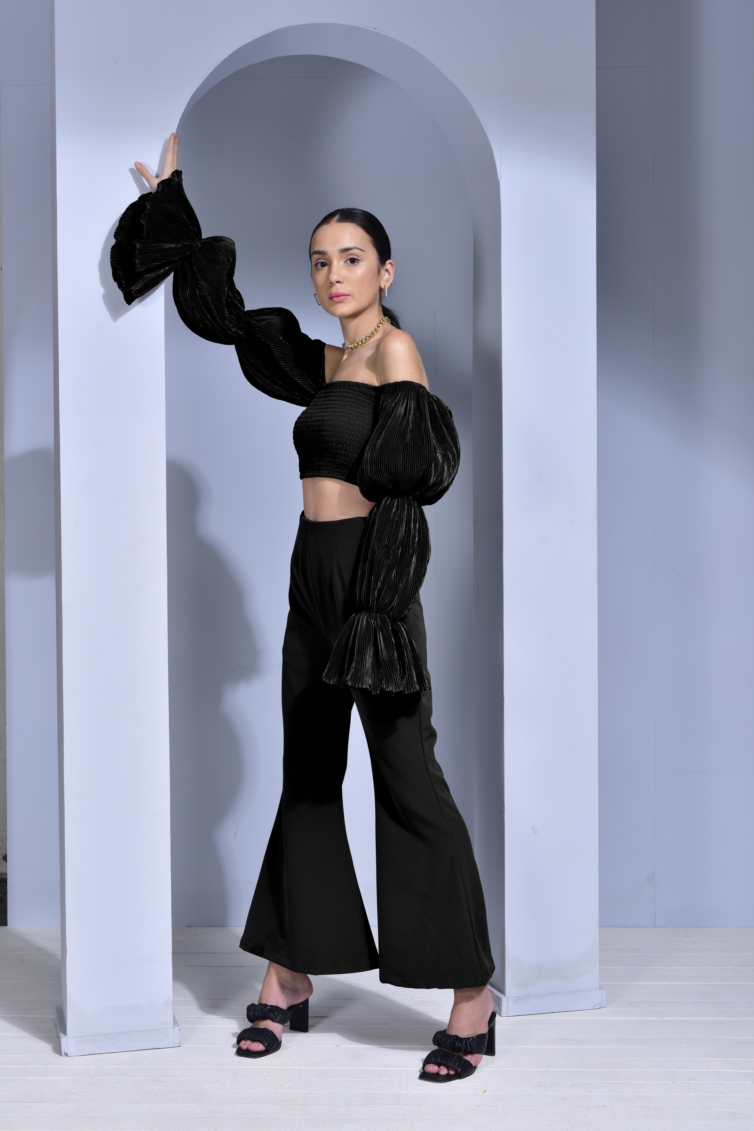 Nougat London Black Silk Blend Tuxedo Trousers Size 2 12 Lace & Satin  Detail | eBay